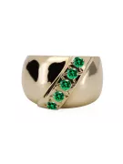  Vintage style Smaragd 14k žlté zlato vrc036y